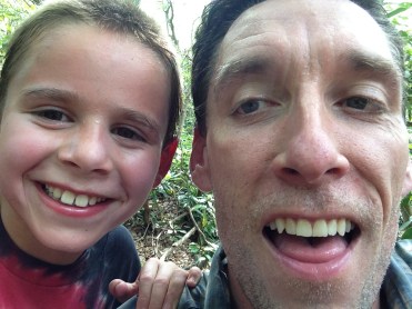 Sweaty boys climbing Mount Minsi