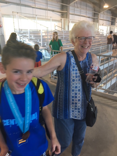 Alex Diver hugs grandma